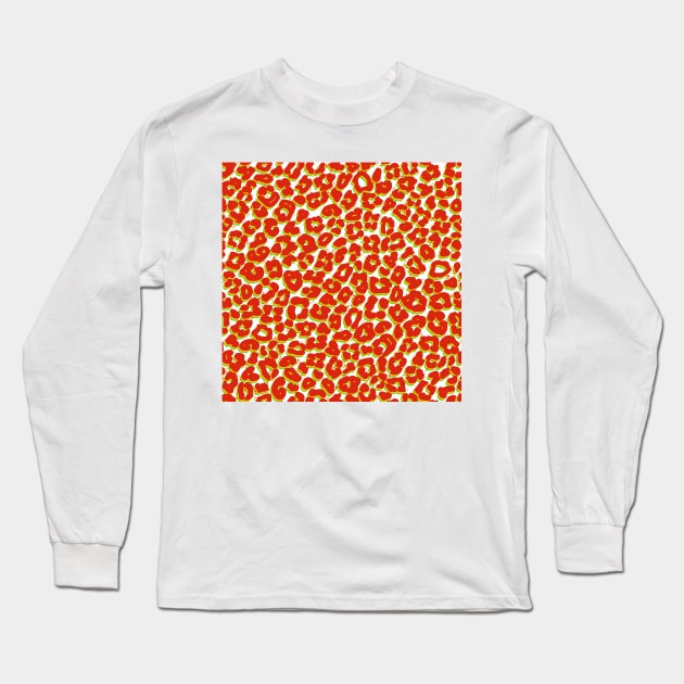 Animal Skin with African Color Style Long Sleeve T-Shirt by Tilila